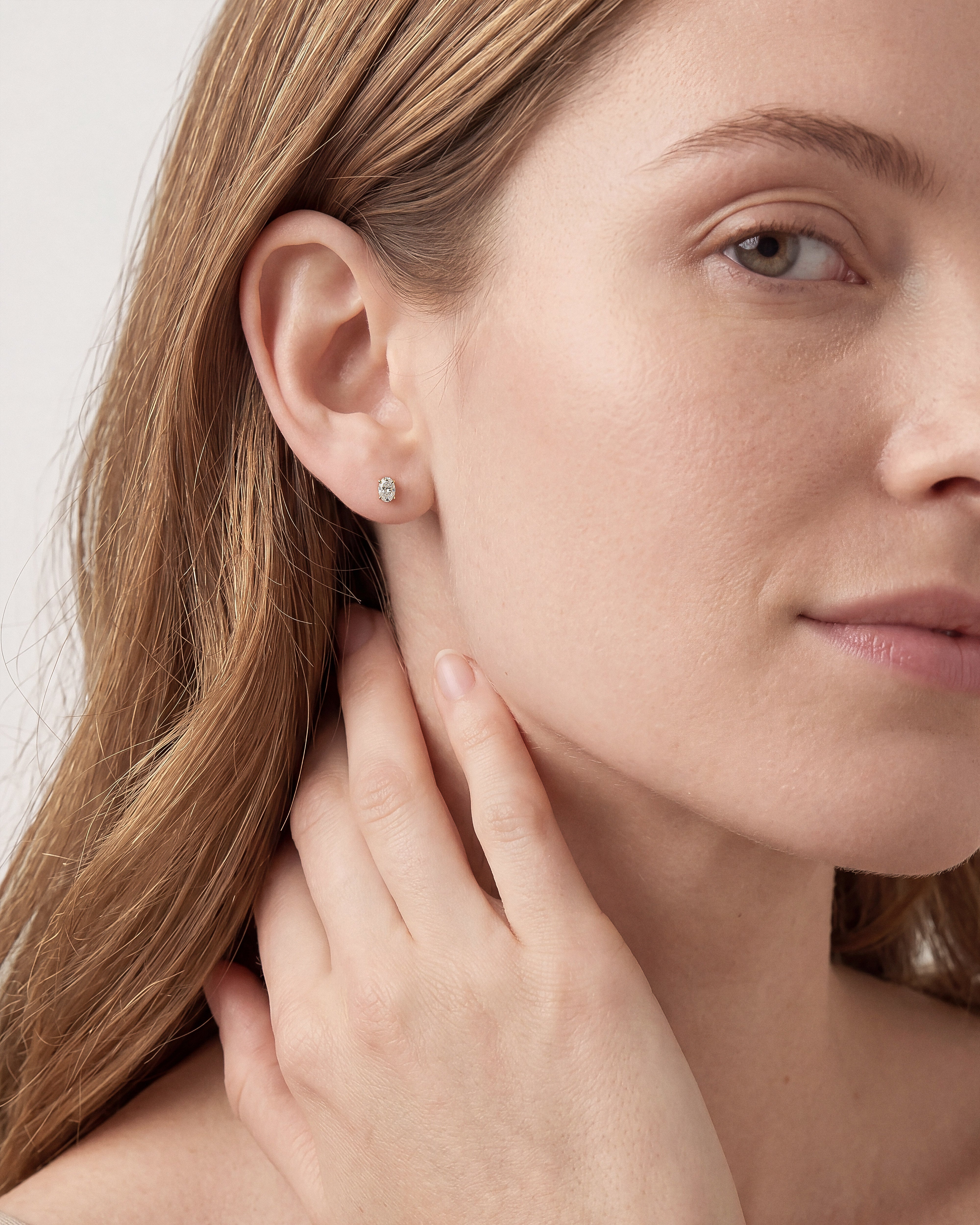 Oval Cut Stud Earrings (1.00 ct tw)
