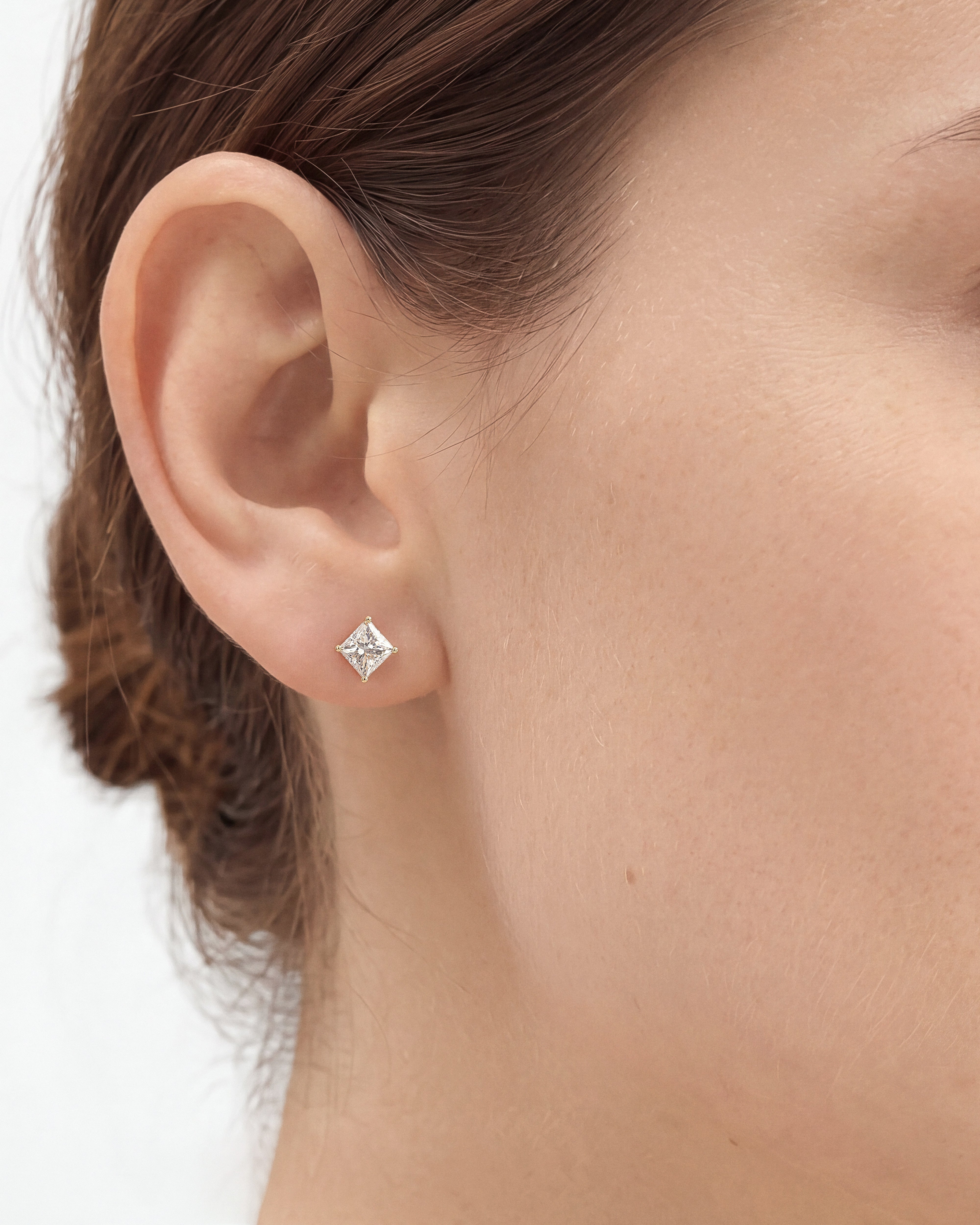 Princess Cut Stud Earrings (1.00 ct tw)