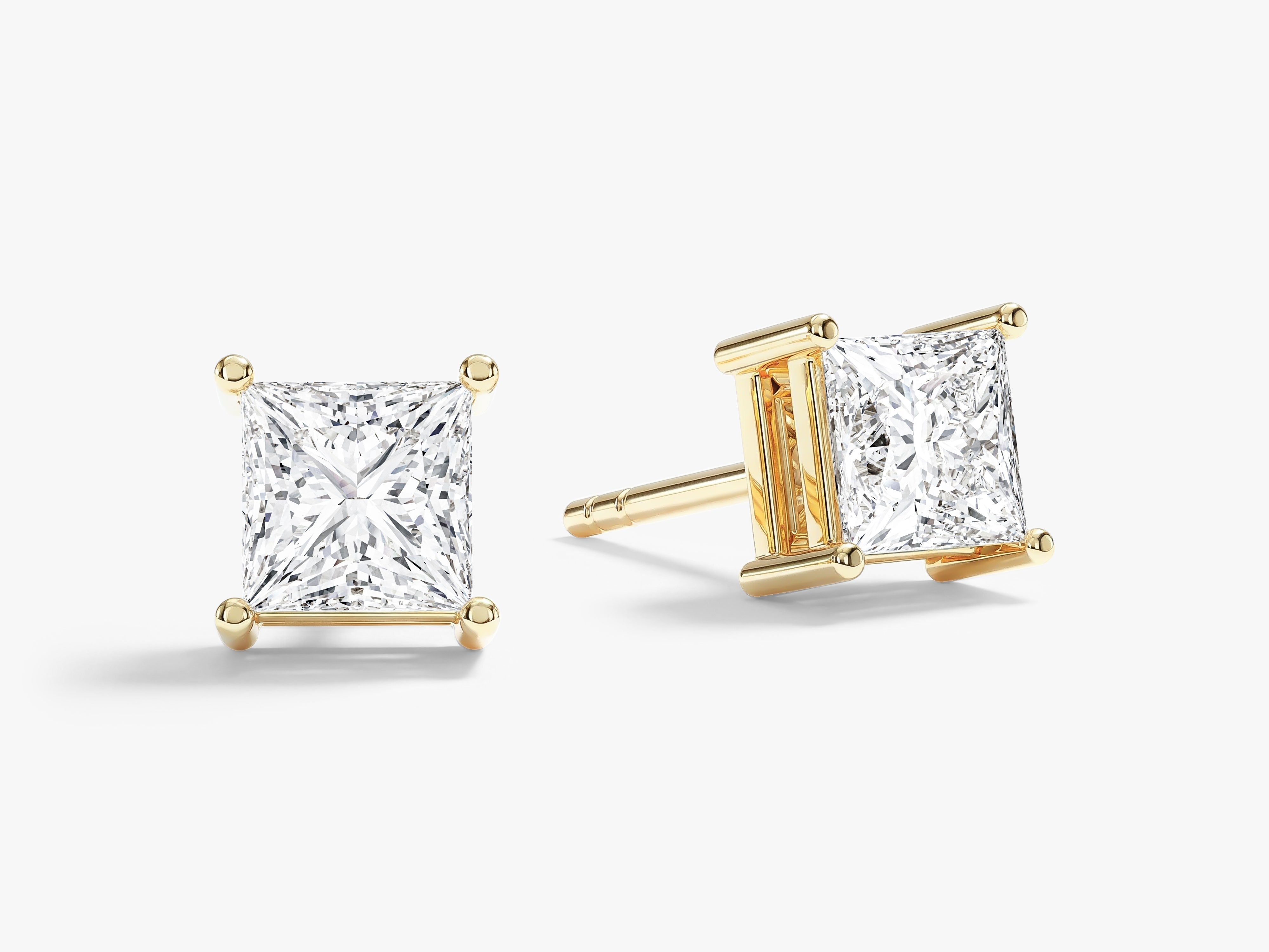 Princess Cut Stud Earrings (1.00 ct tw)