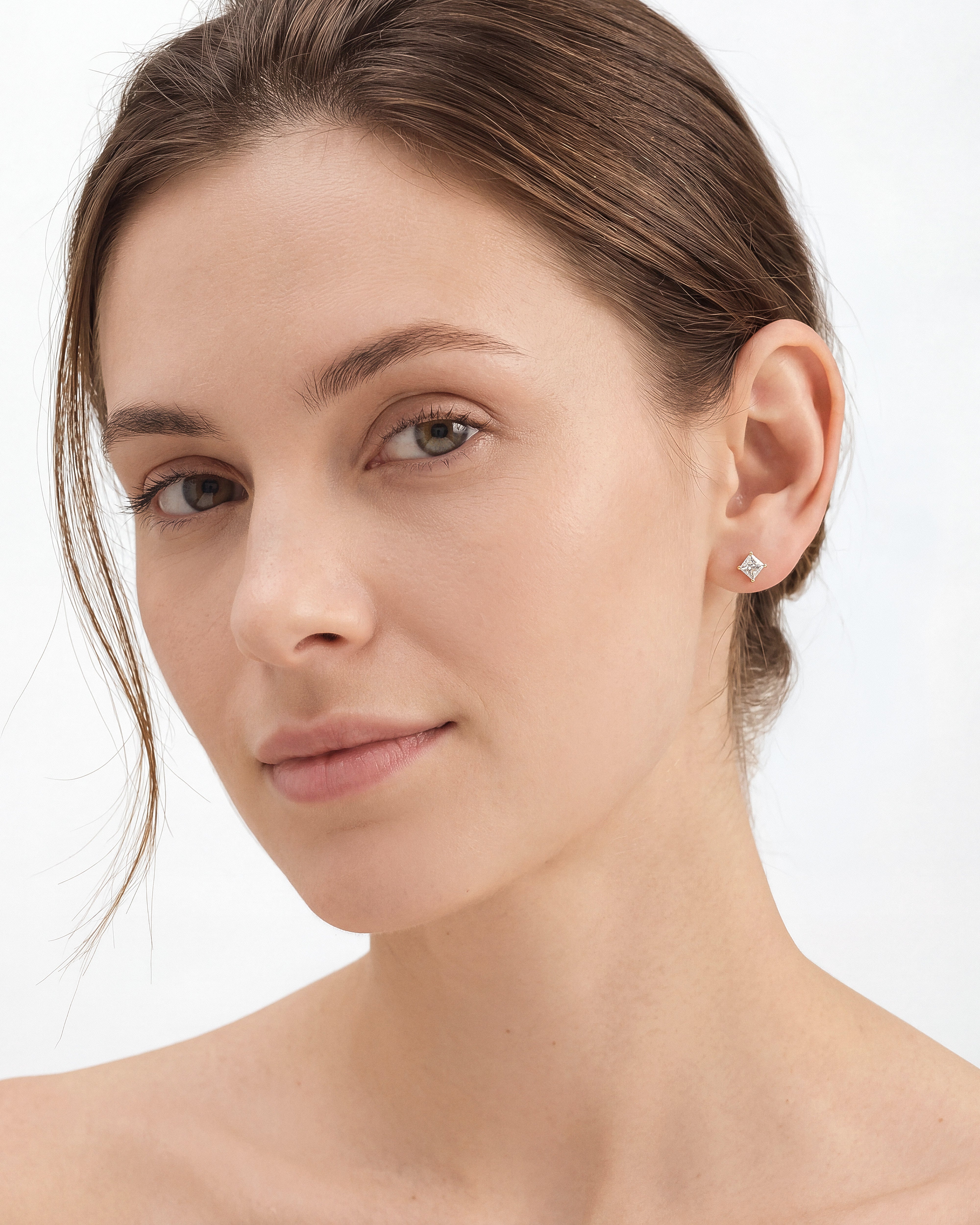 Princess Cut Stud Earrings (1.00 ct tw)