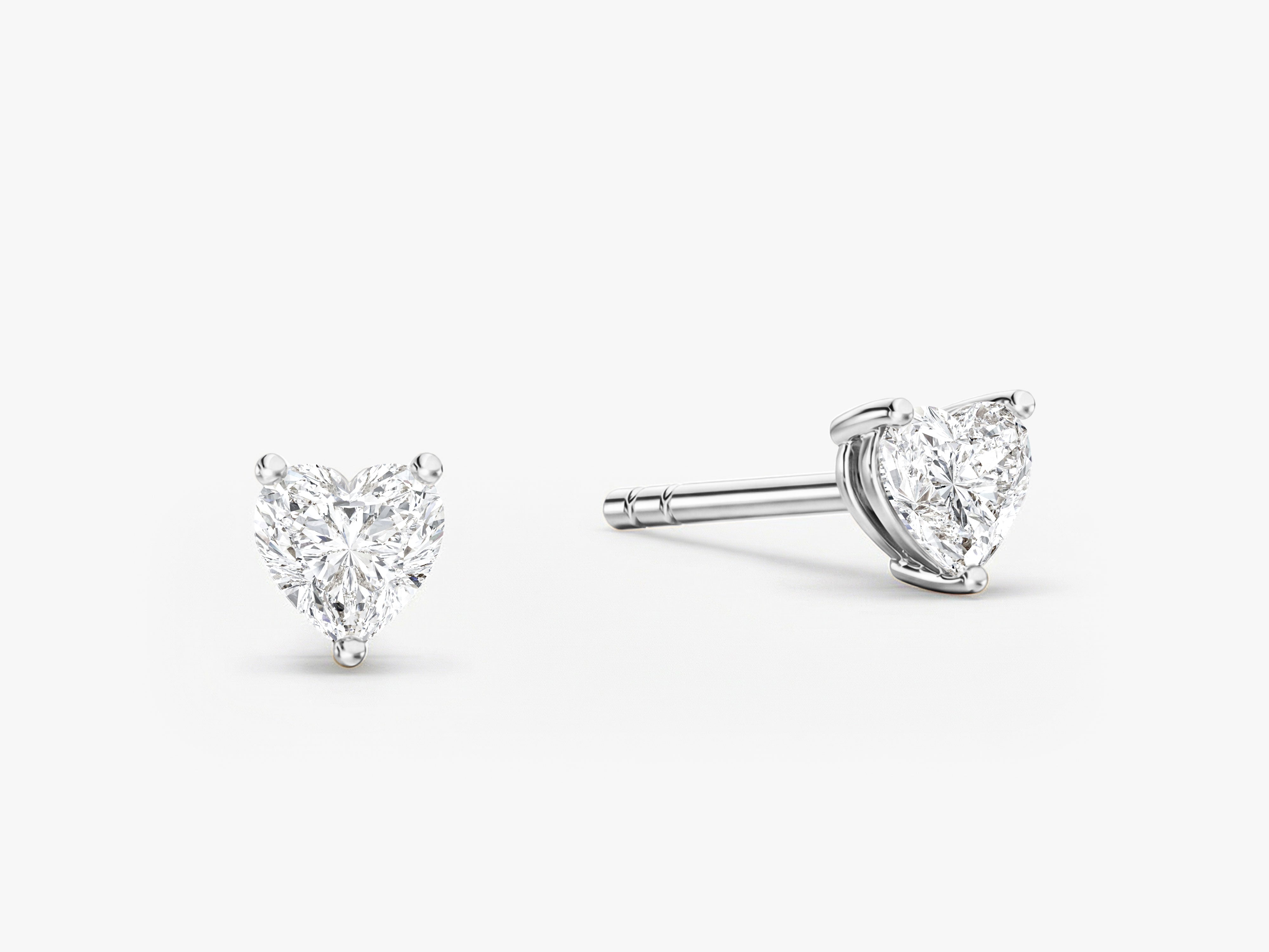 Heart Cut Stud Earrings (0.50 ct tw)