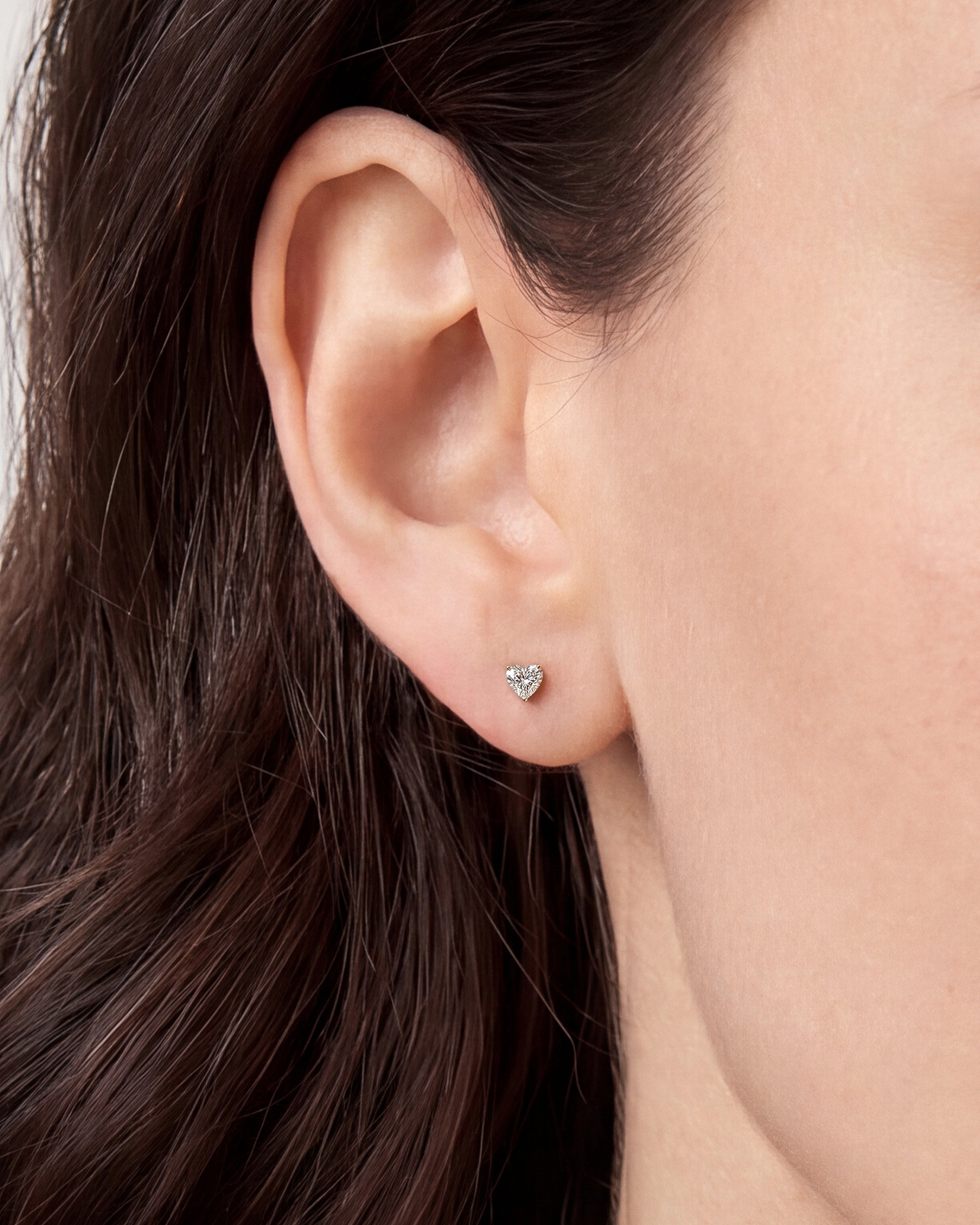 Heart Cut Stud Earrings (0.25 ct tw)