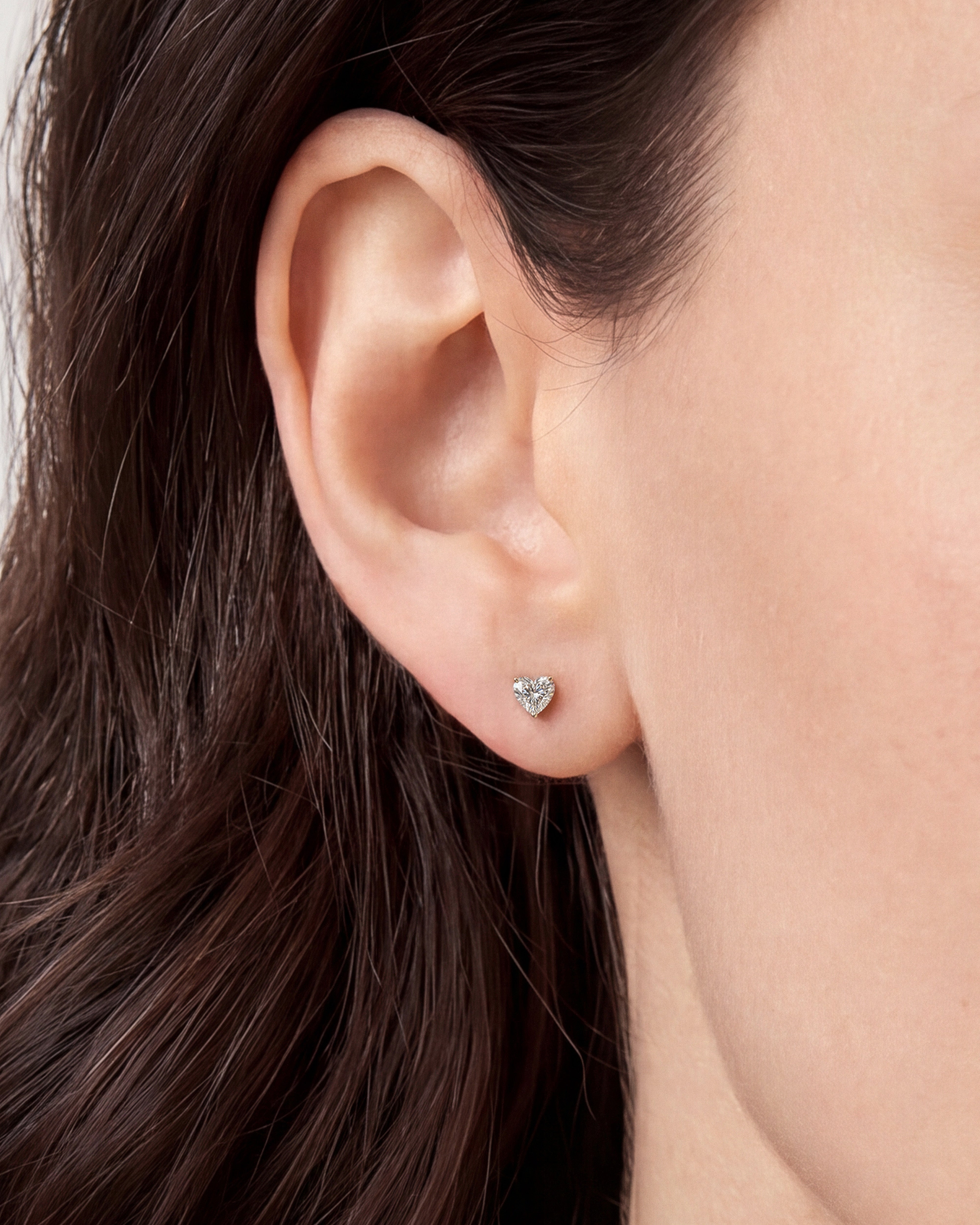 Heart Cut Stud Earrings (0.50 ct tw)