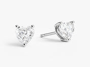 Heart Cut Stud Earrings (1.00 ct tw)