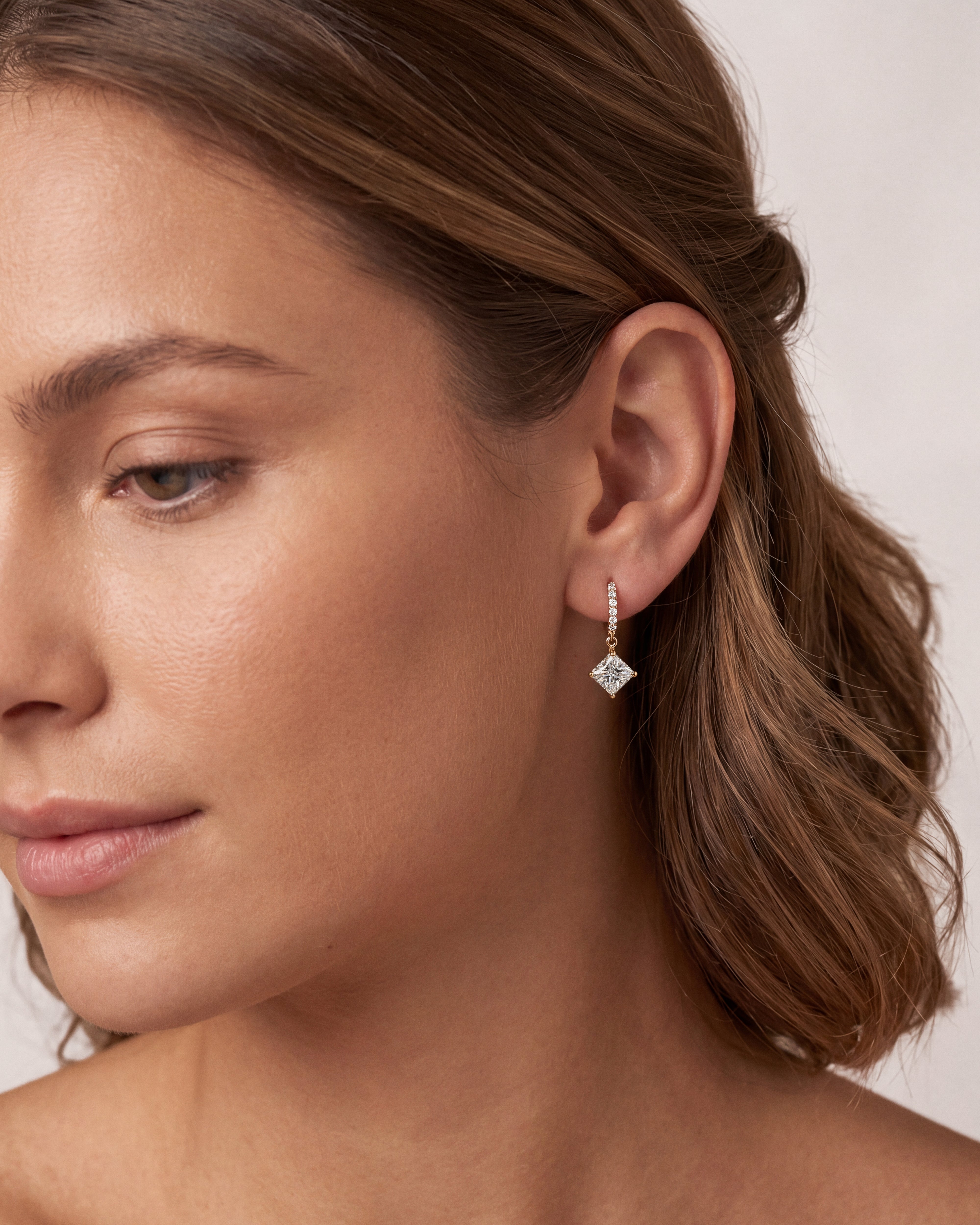 Asscher Sparkle Drop Earrings
