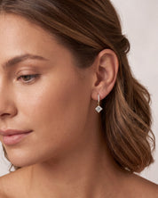 Asscher Sparkle Drop Earrings
