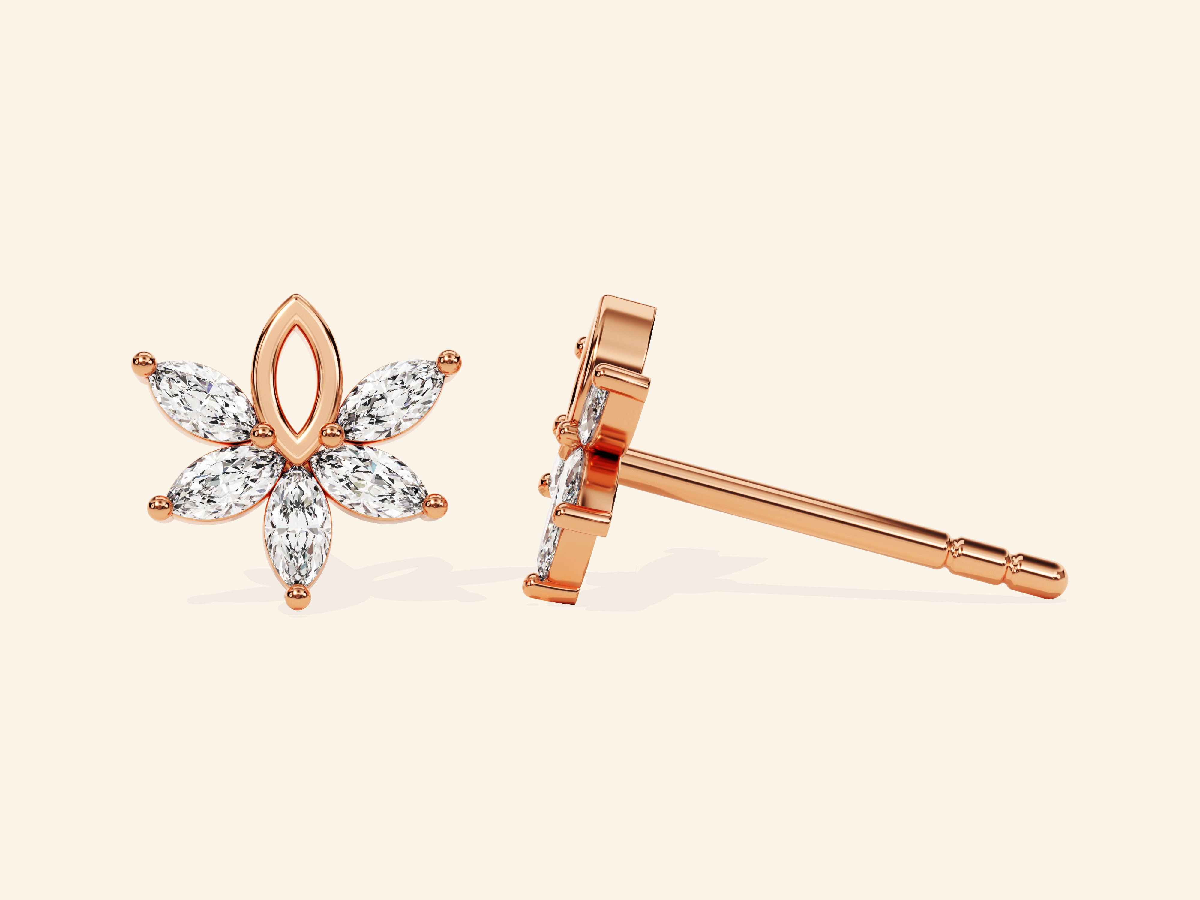 Marquise Flower Earrings