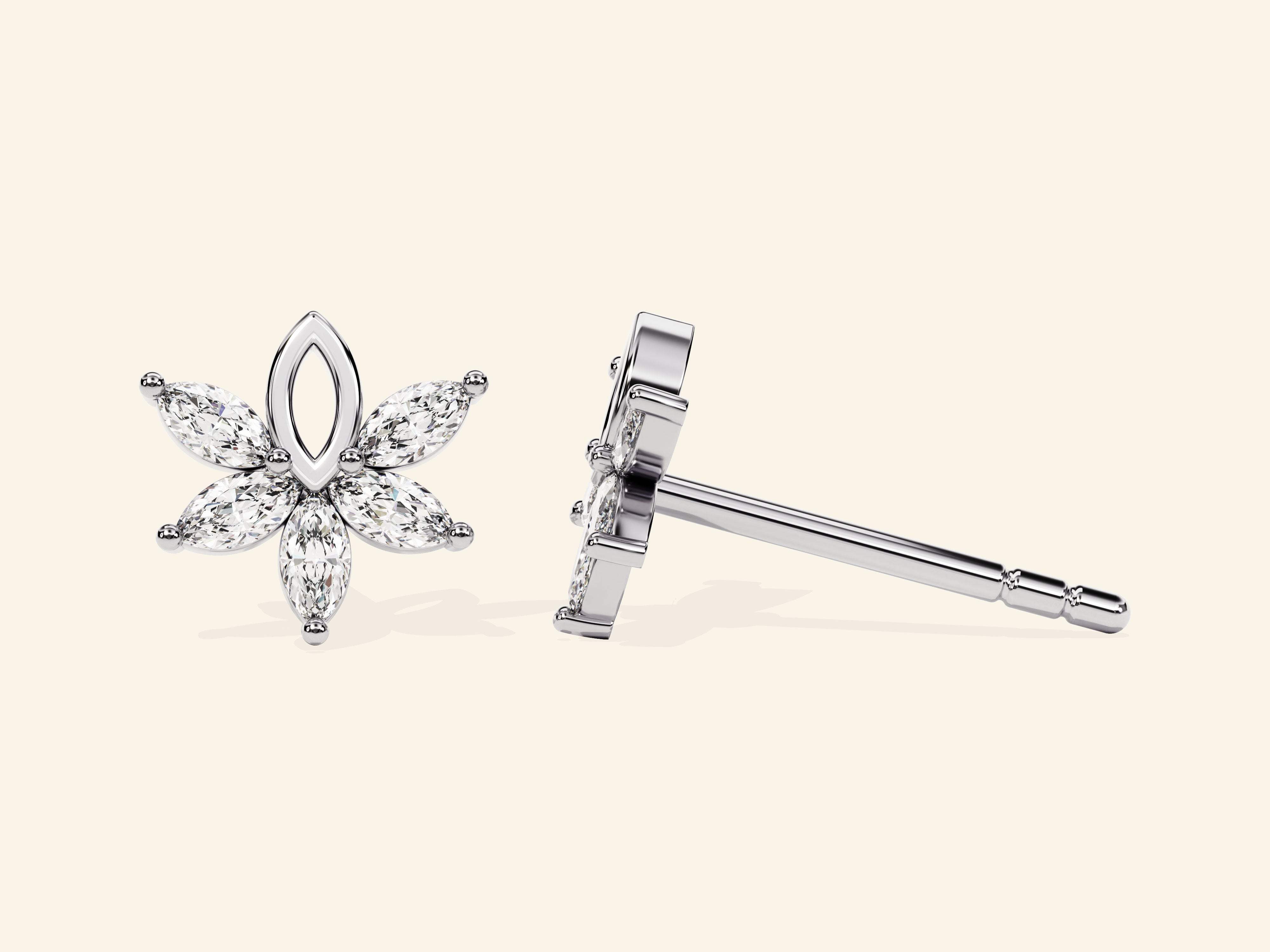 Marquise Flower Earrings
