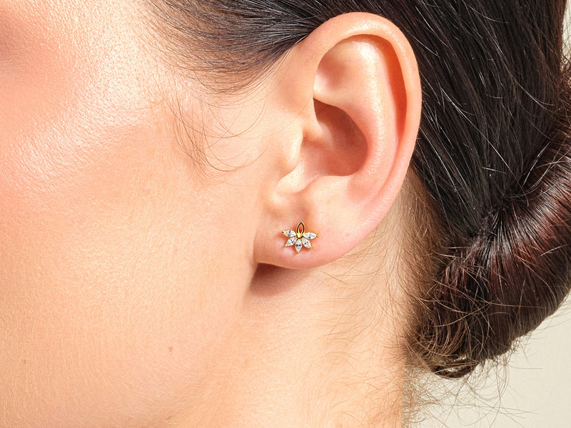 Marquise Flower Earrings
