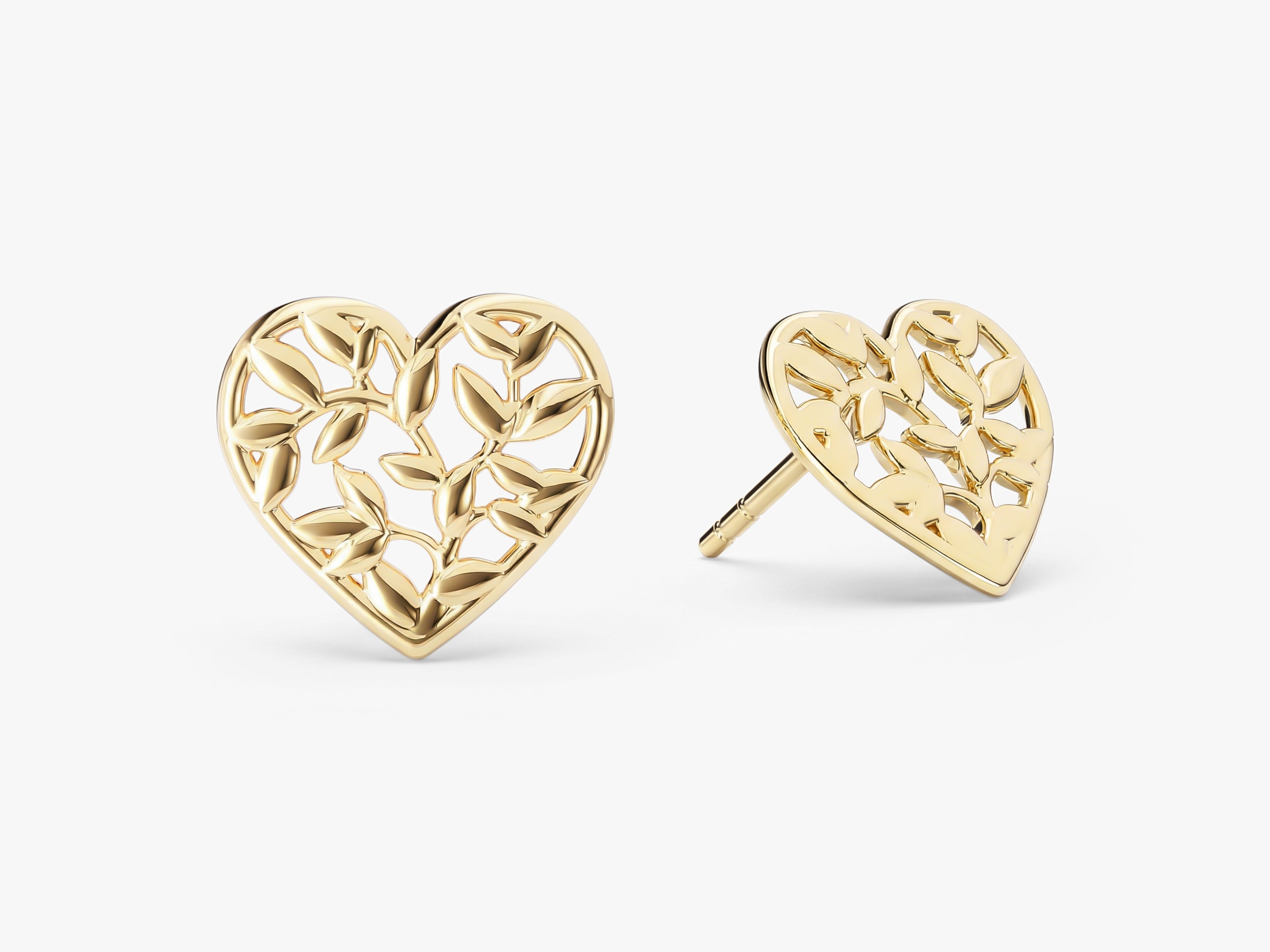 Heart Leaf Studs