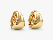 Golden Dome Huggie Hoops