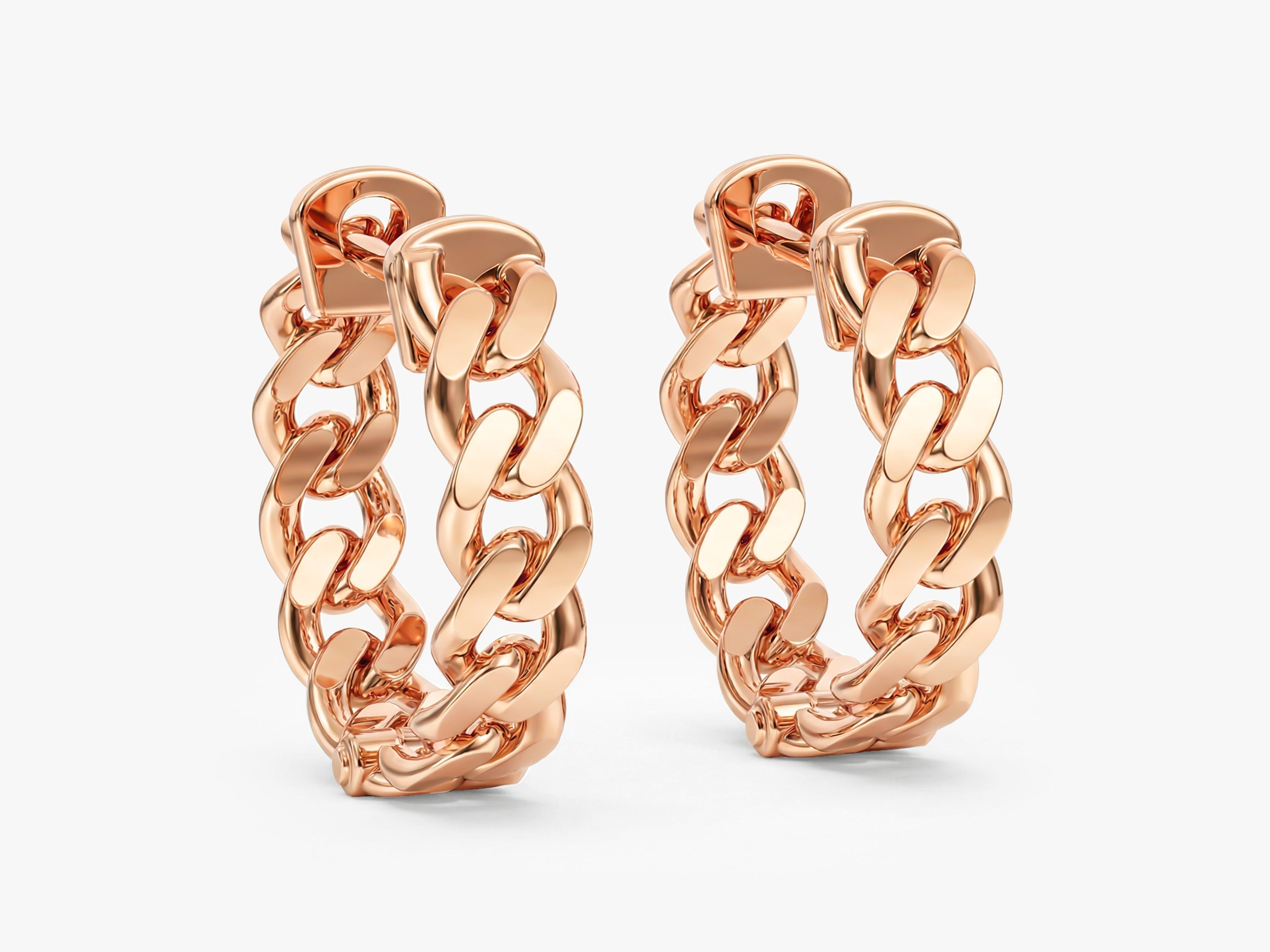 Curb Chain Hoops