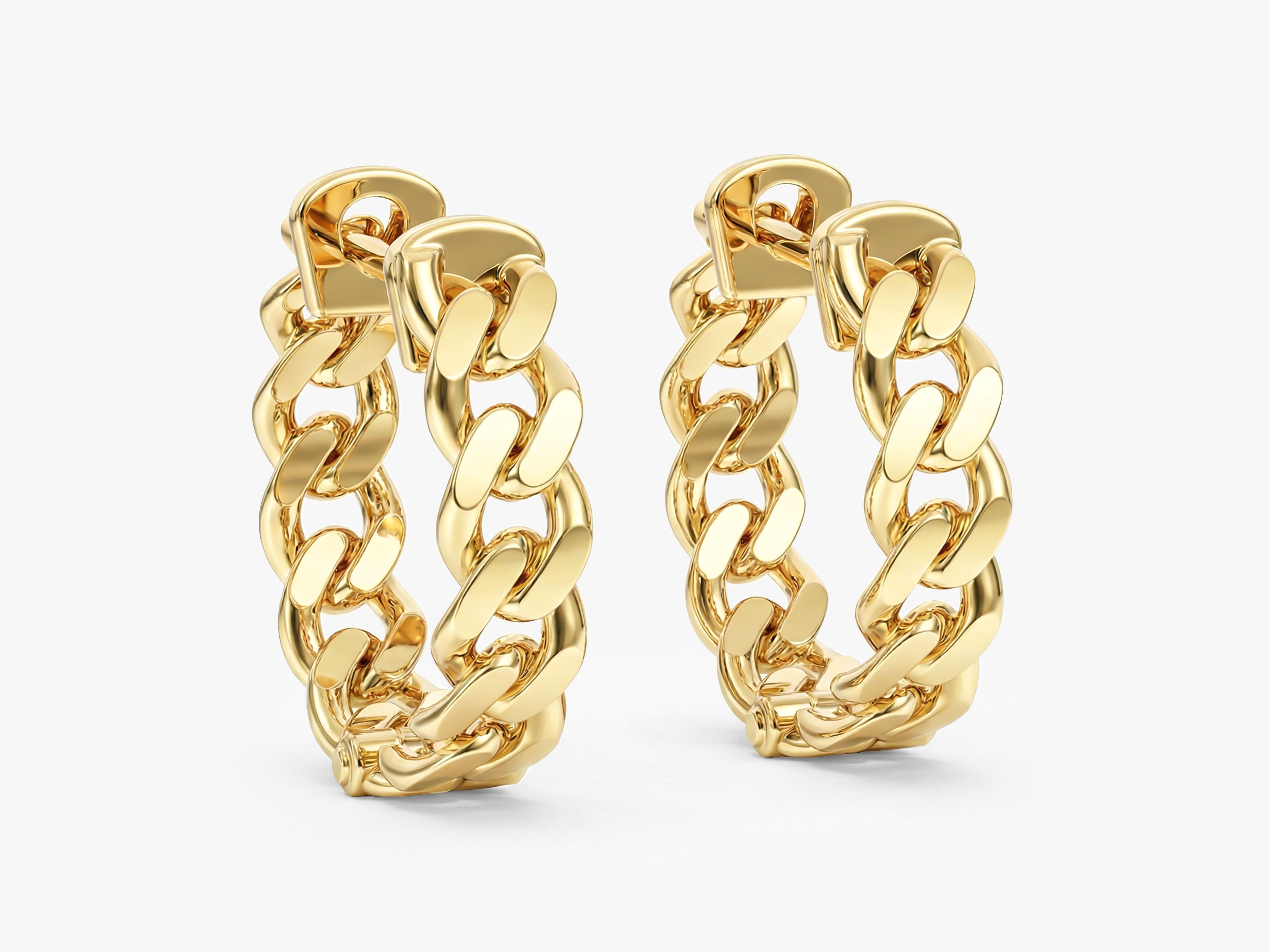 Curb Chain Hoops