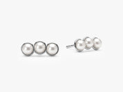 Triple Pearl Studs
