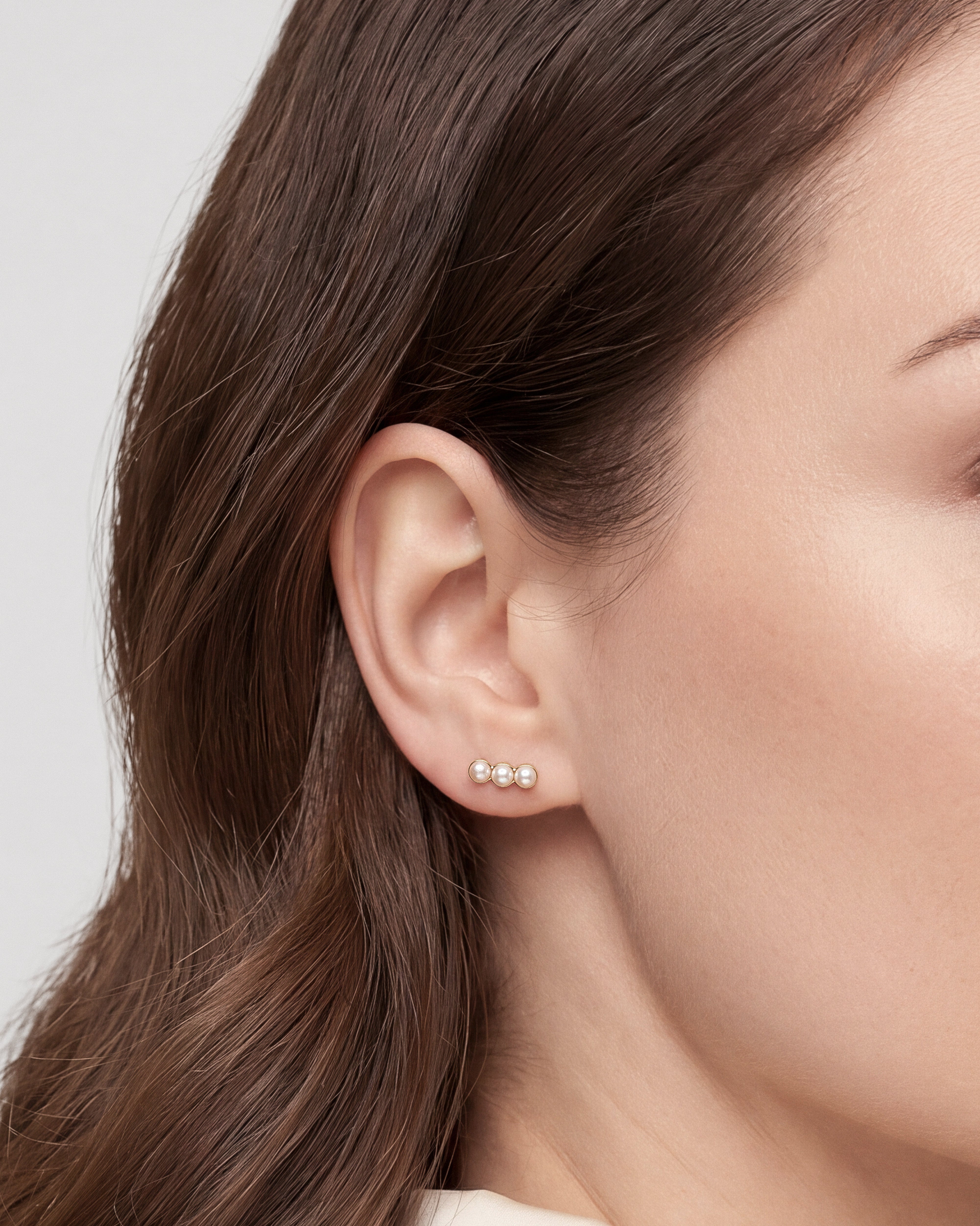 Triple Pearl Studs