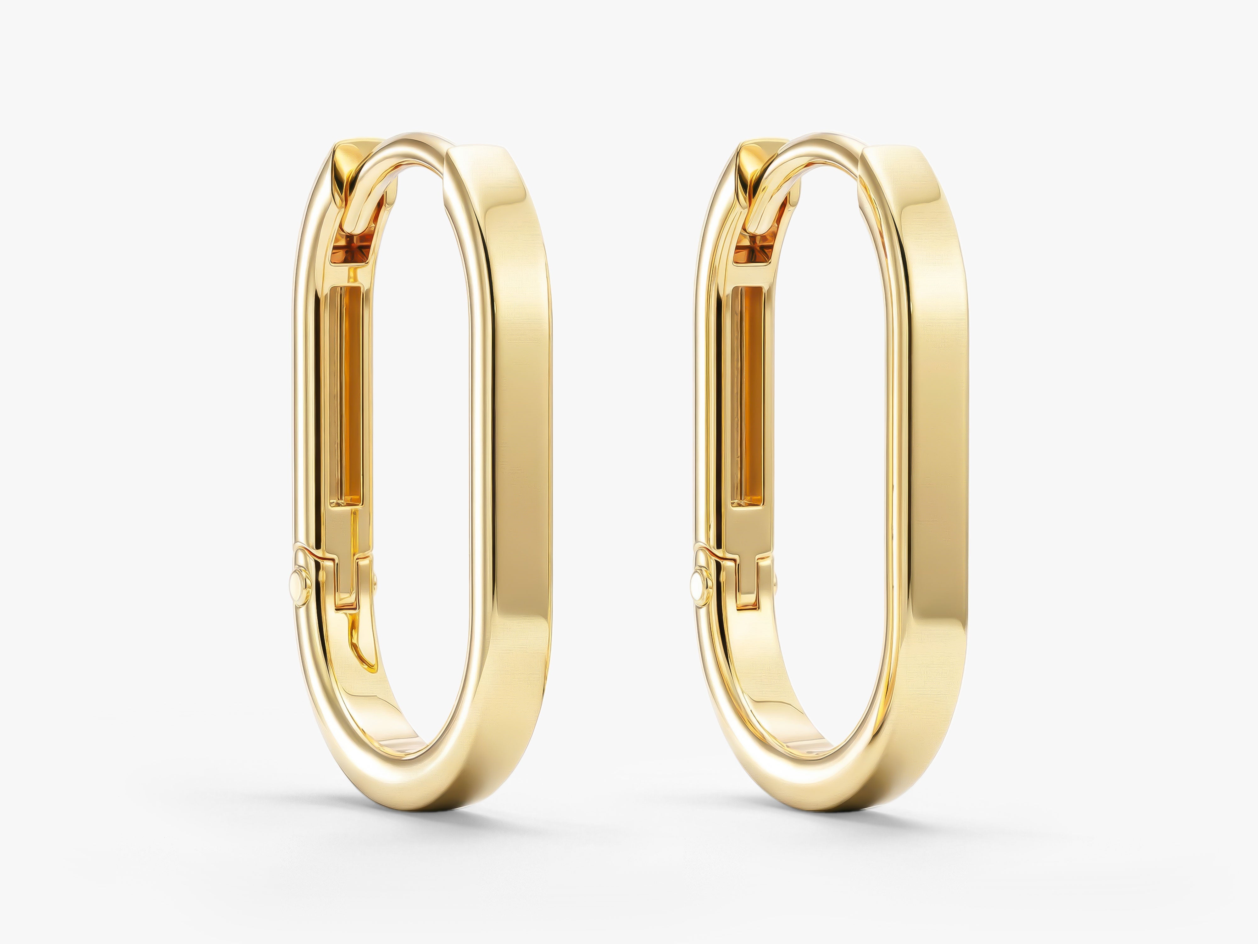 Slim Oval Hoops