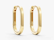 Slim Oval Hoops