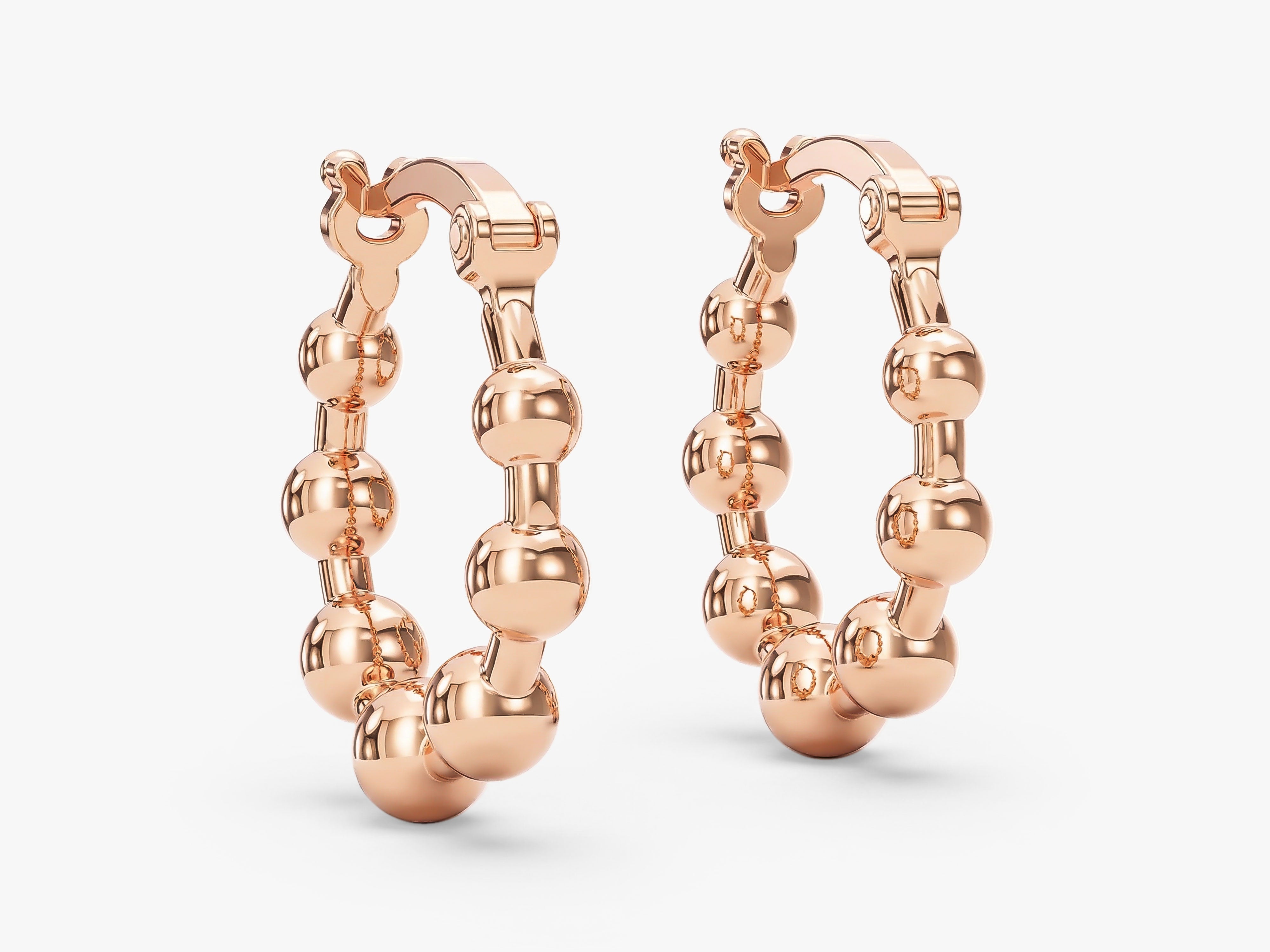 Milgrain Bead Hoops