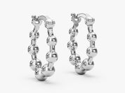 Milgrain Bead Hoops