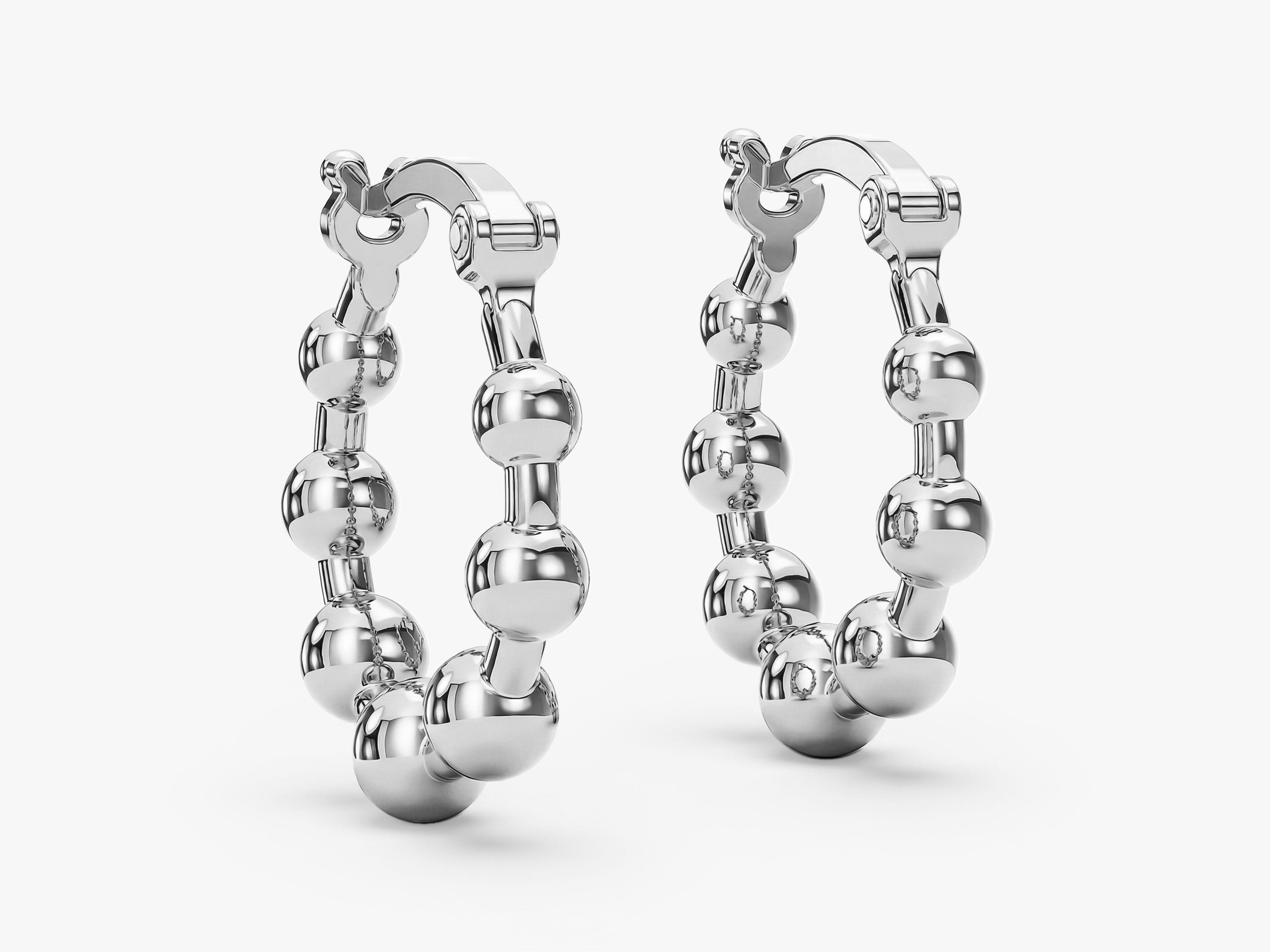 Milgrain Bead Hoops