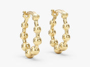 Milgrain Bead Hoops