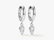 Teardrop Charm Hoops