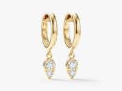 Teardrop Charm Hoops