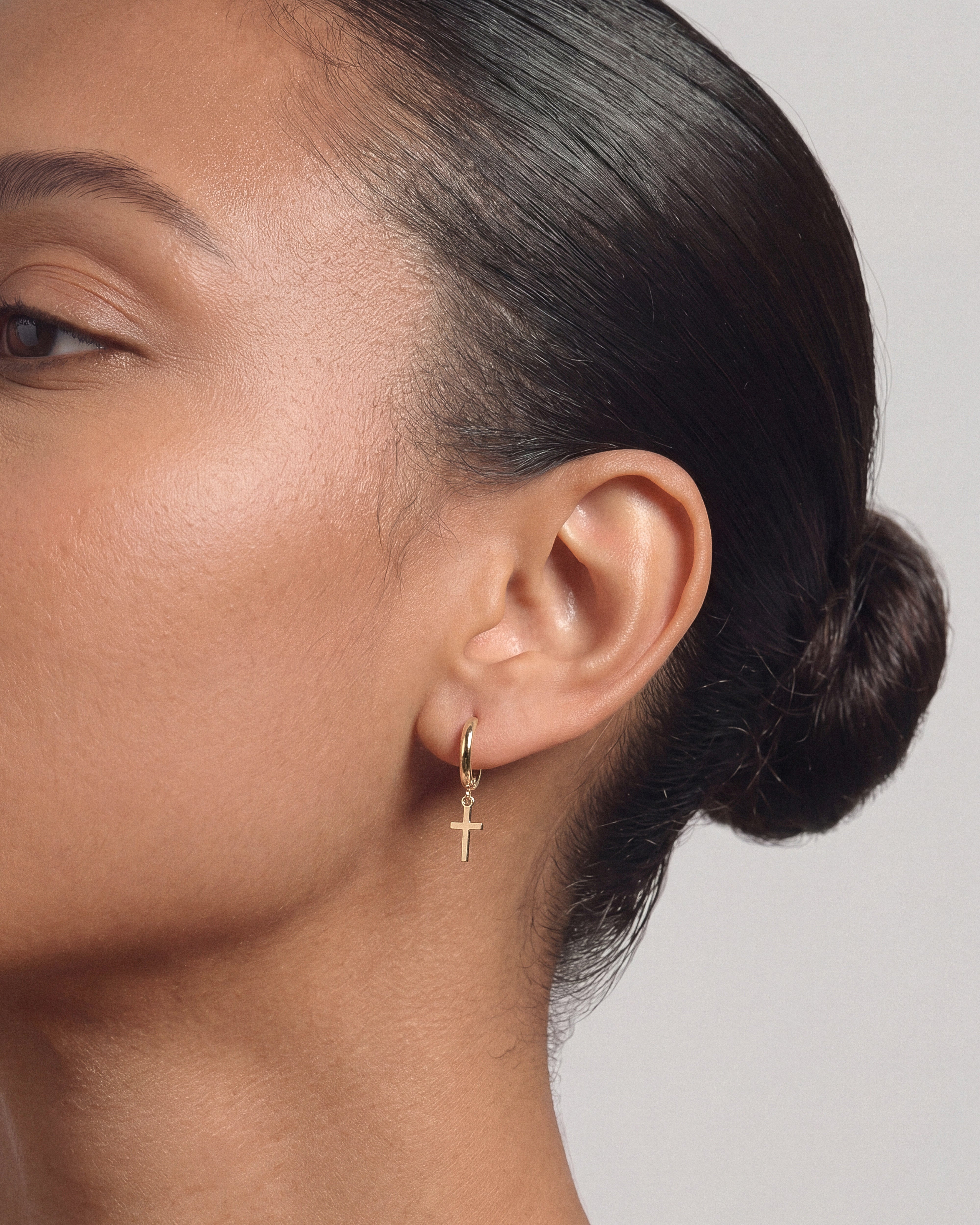 Faith Charm Hoops