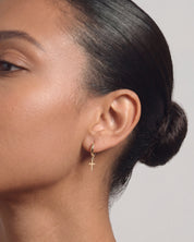 Faith Charm Hoops