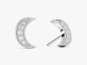 Crescent Moon Studs