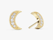 Crescent Moon Studs