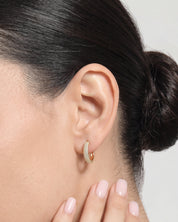 Chunky Pave Hoops