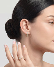 Chunky Pave Hoops