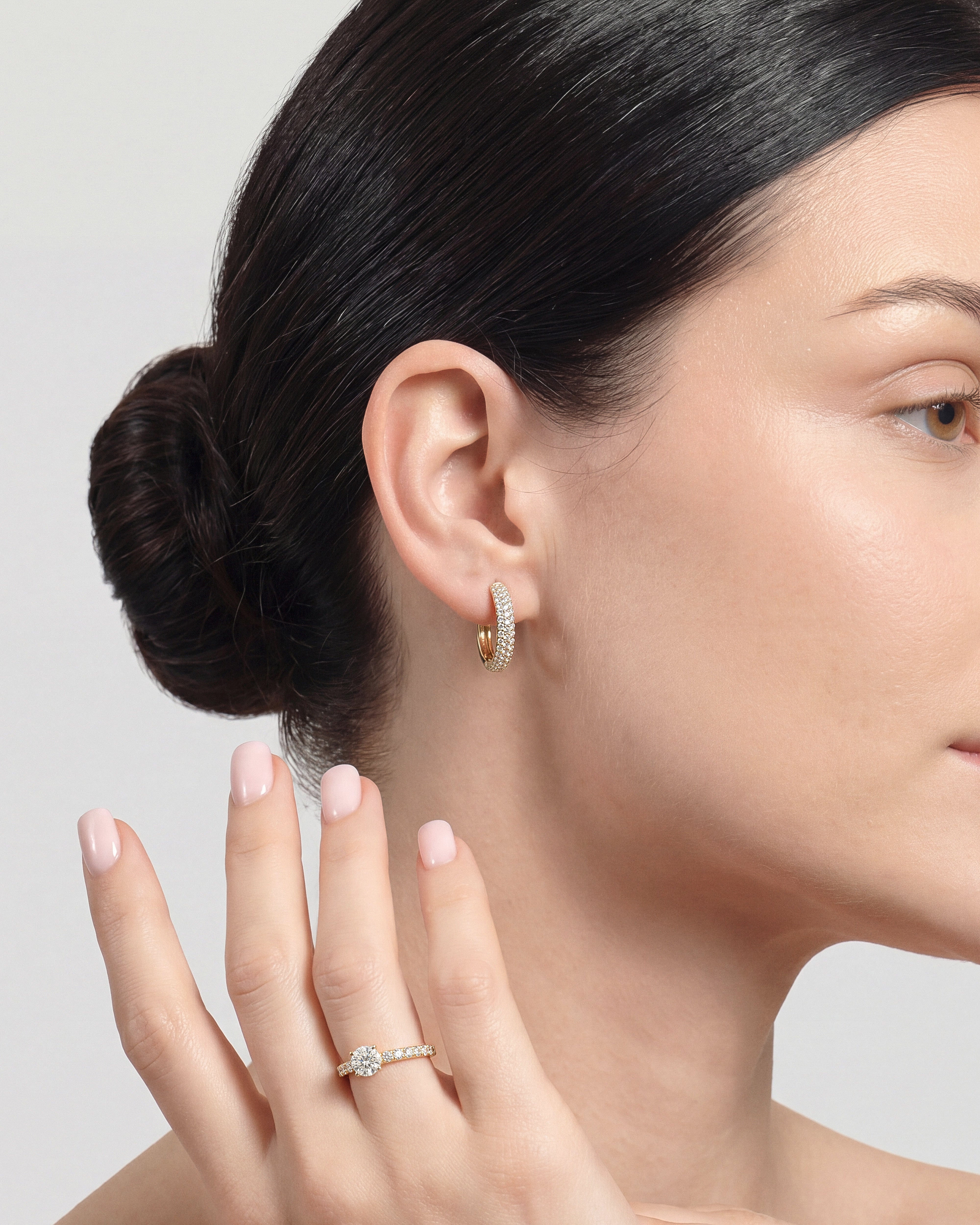 Chunky Pave Hoops
