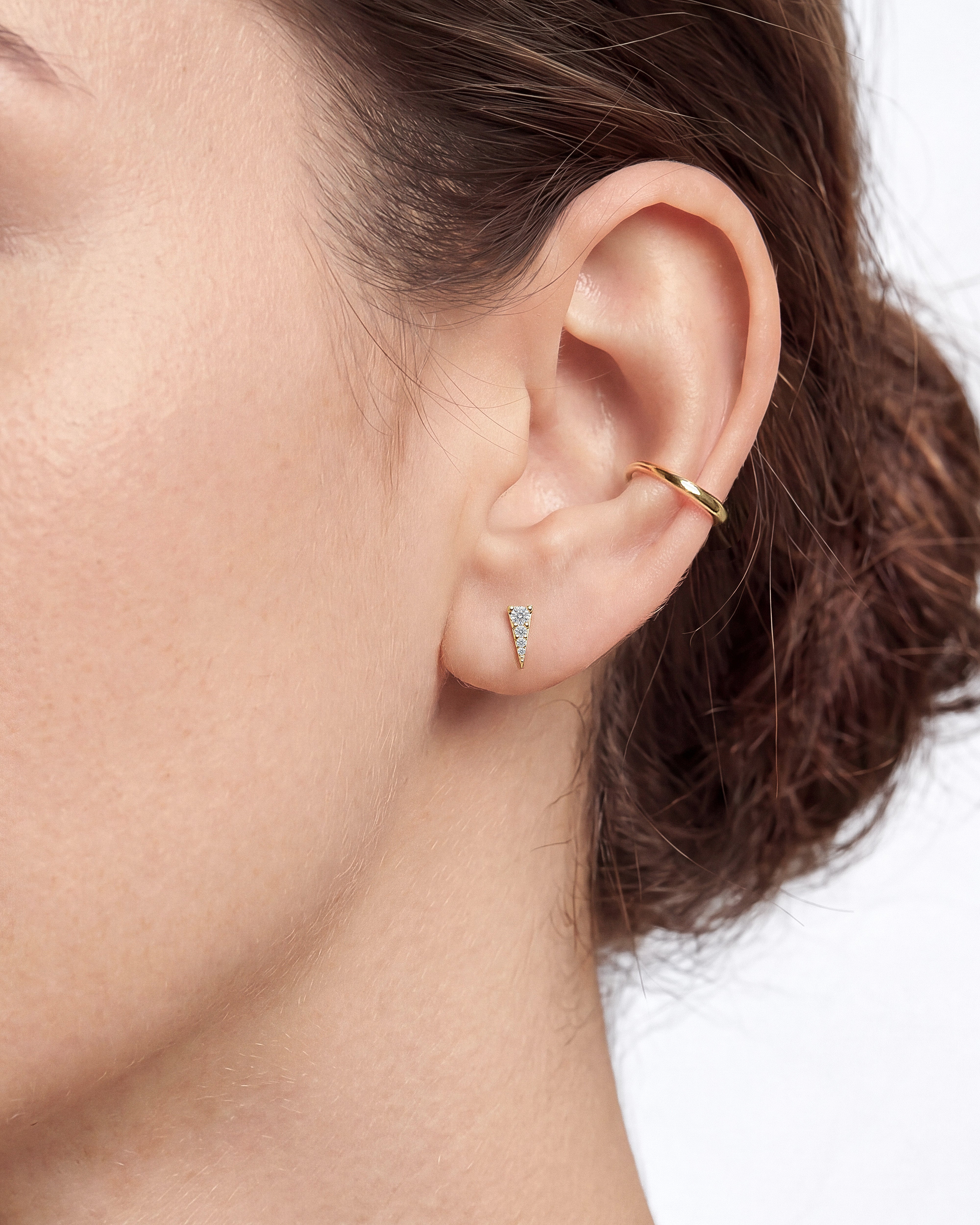 Sparkle Triangle Studs
