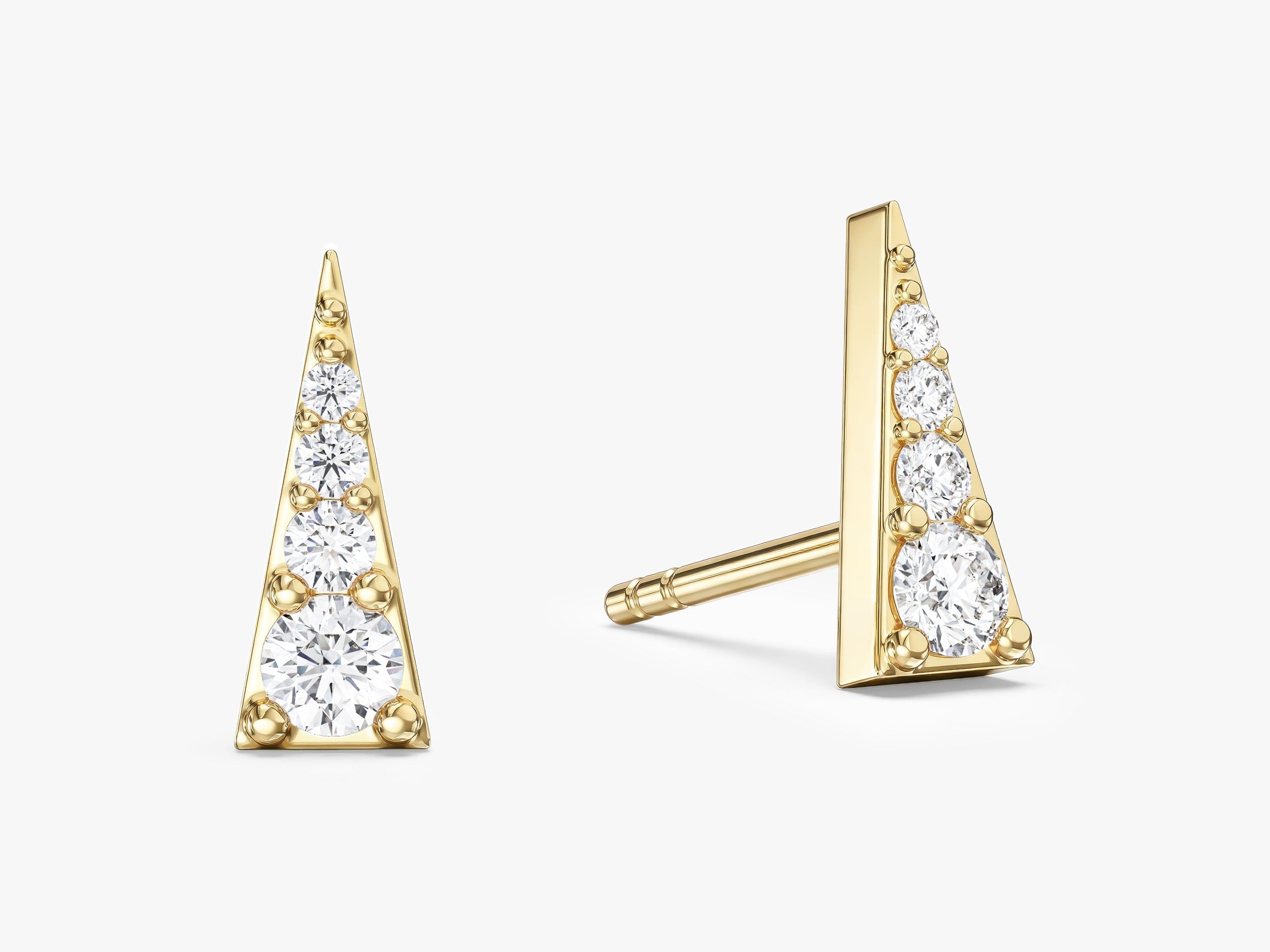 Sparkle Triangle Studs