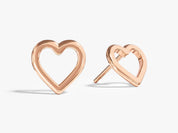 Open Heart Outline Studs
