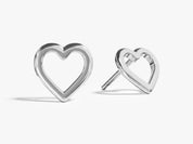 Open Heart Outline Studs