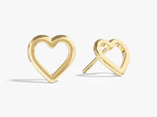 Open Heart Outline Studs