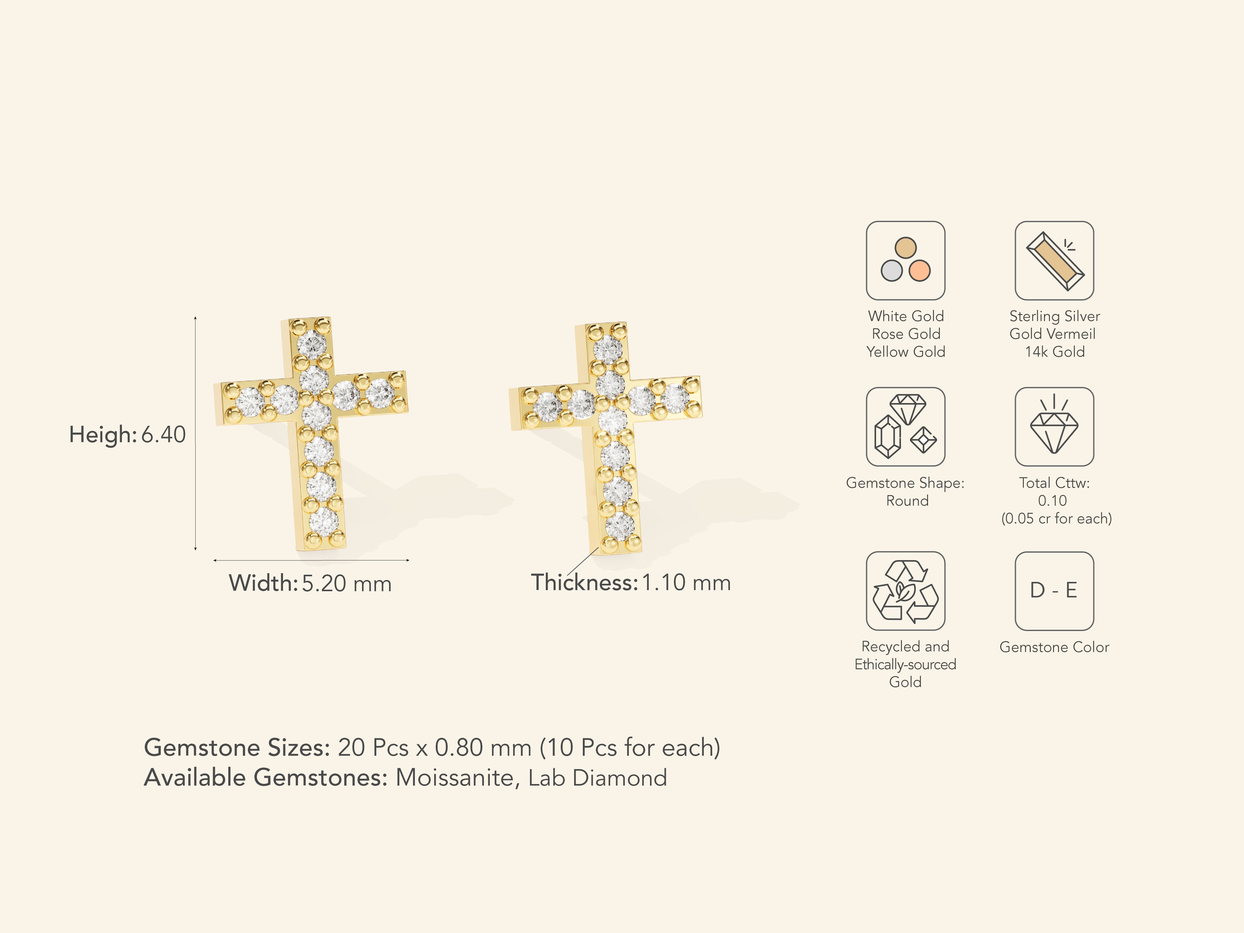 Cross Earrings