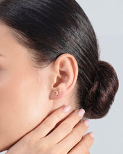Tiny Crescent Studs