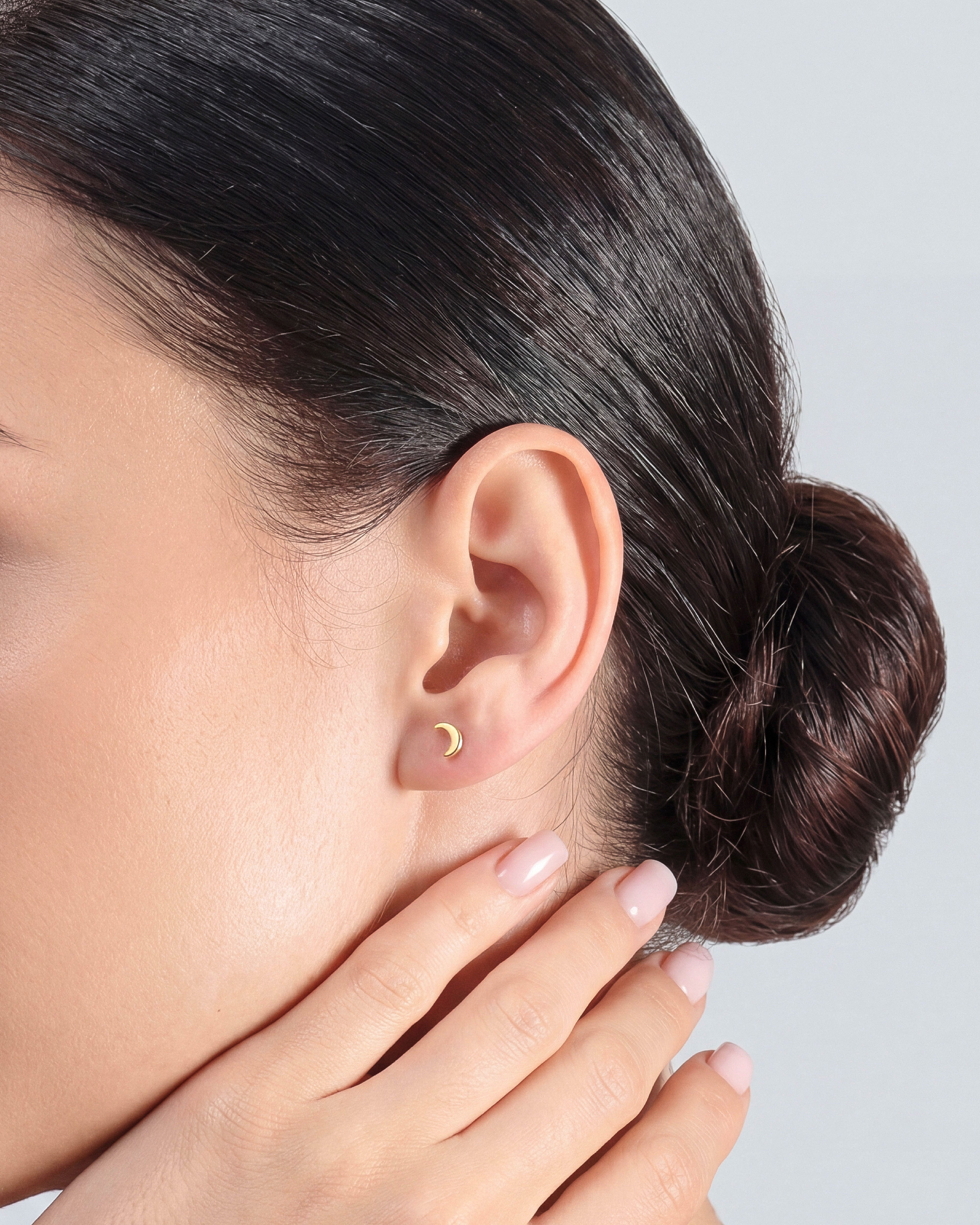 Tiny Crescent Studs