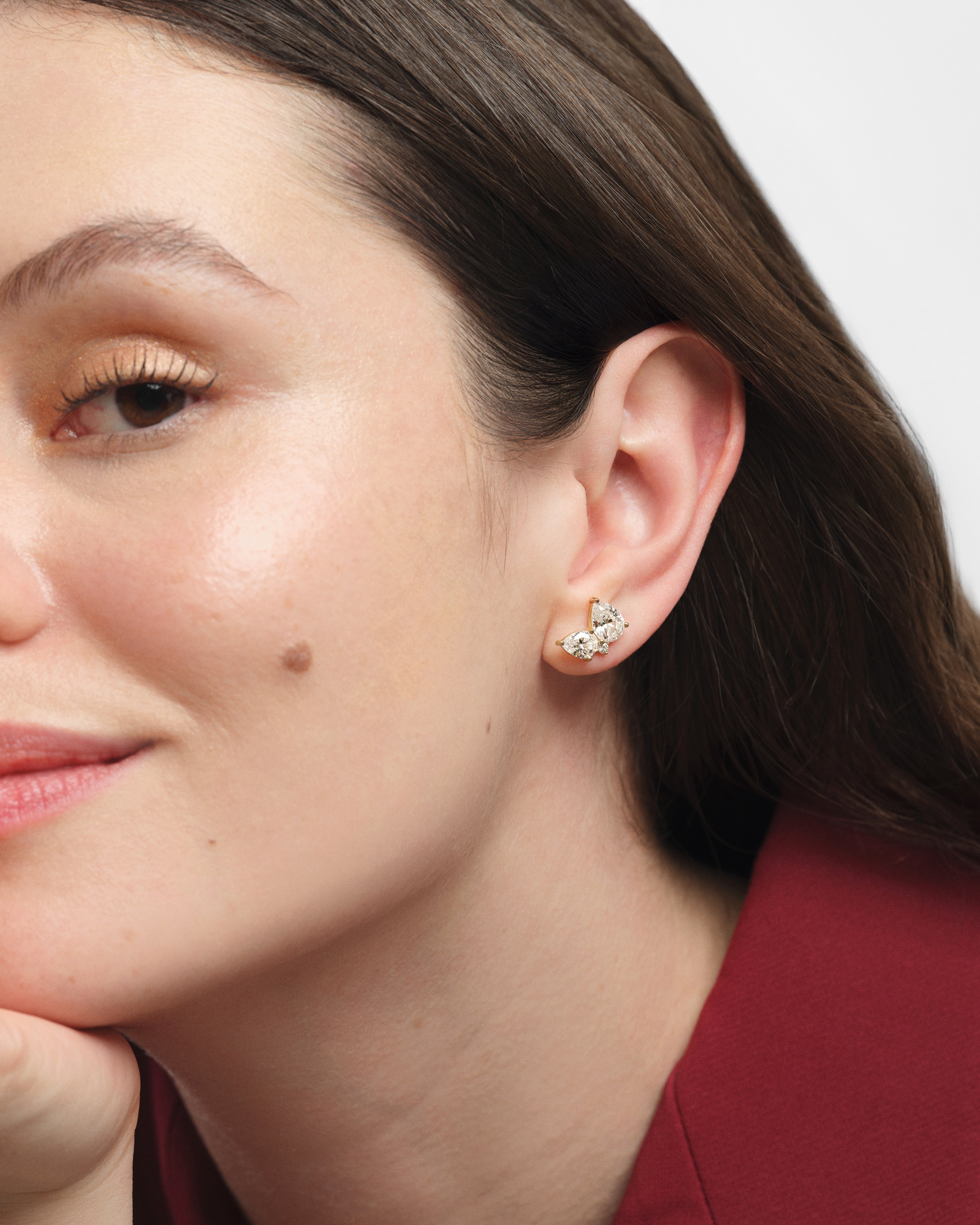 Duo Teardrop Studs