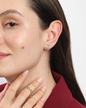 Duo Teardrop Studs