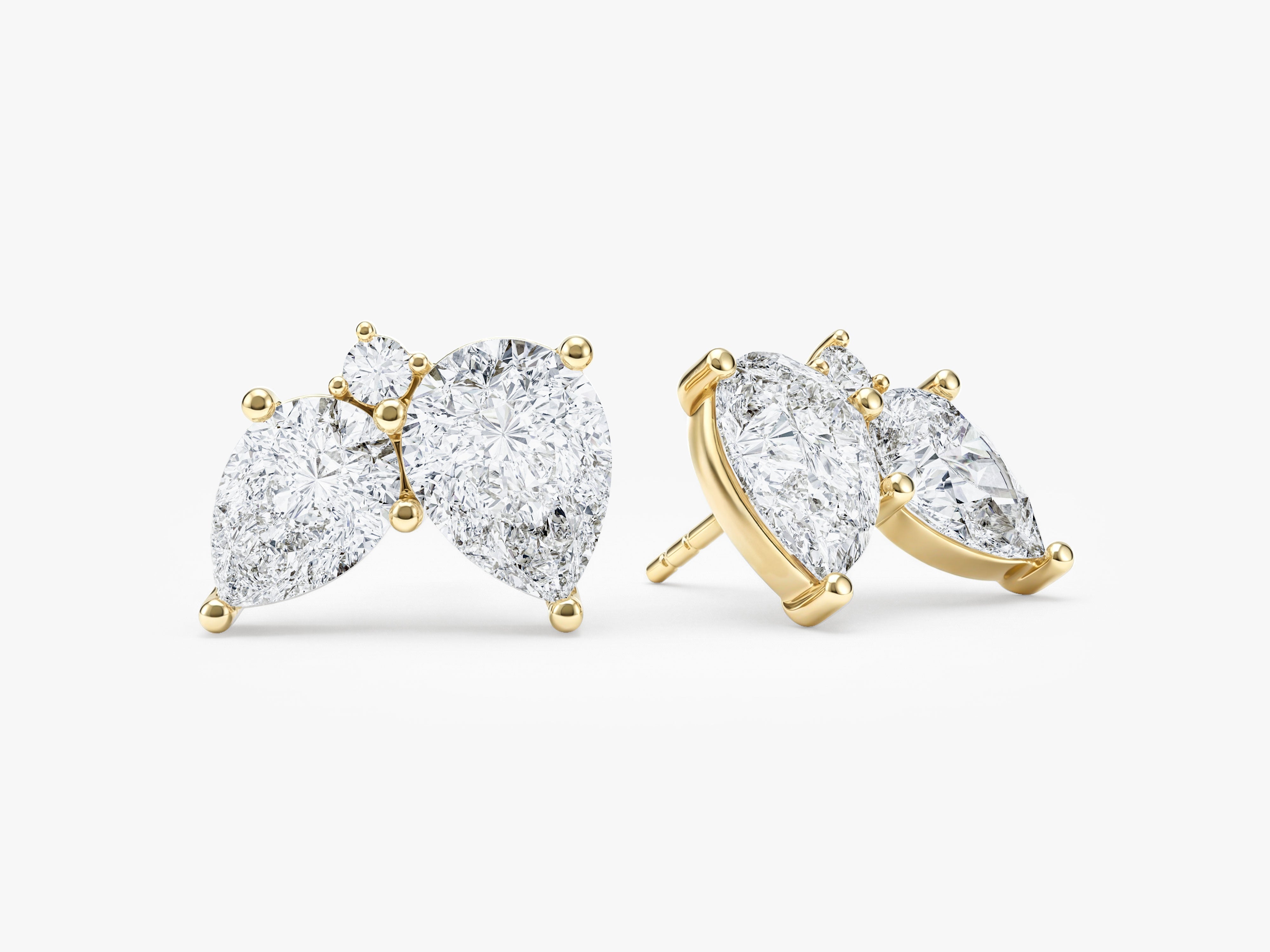 Duo Teardrop Studs