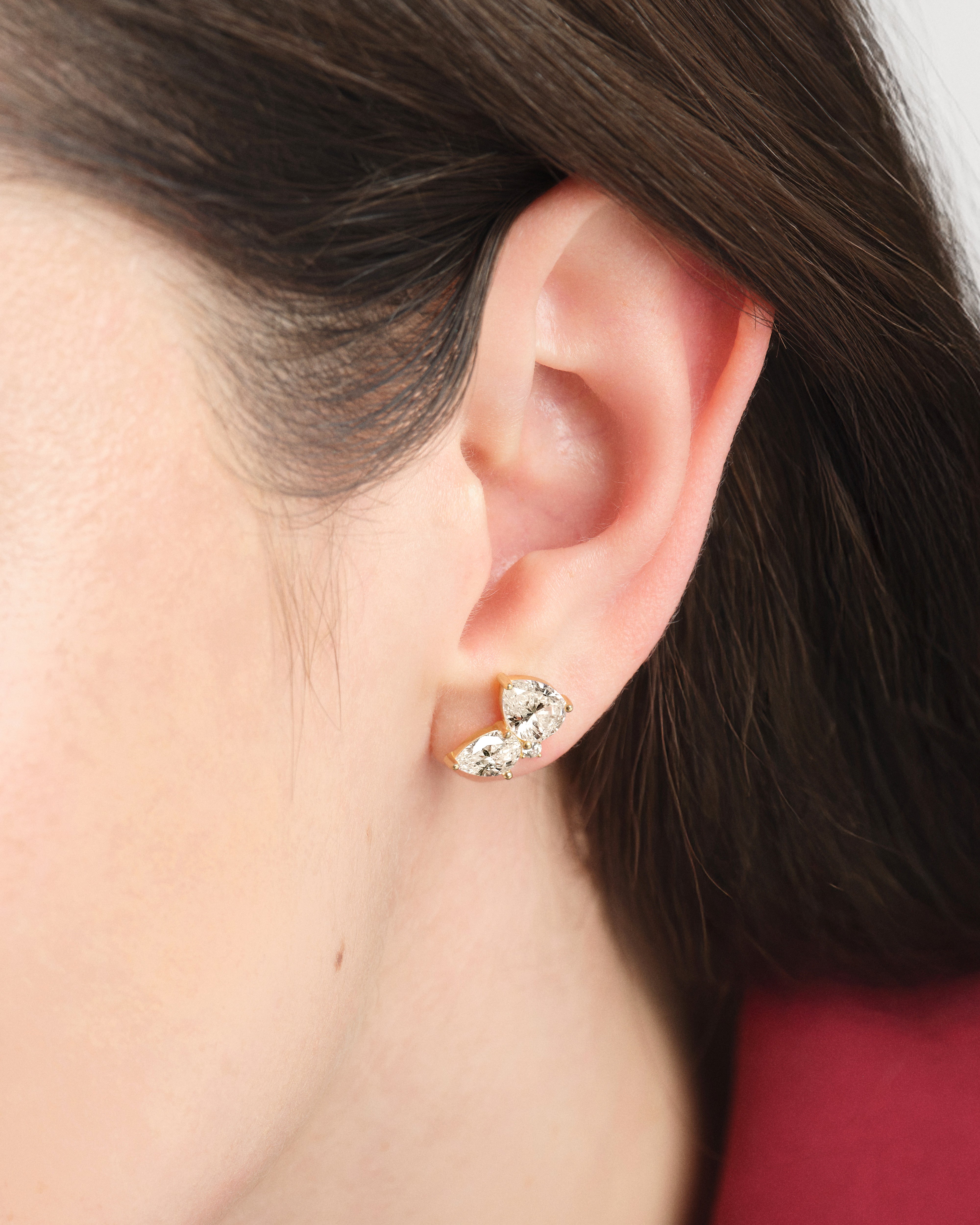 Duo Teardrop Studs