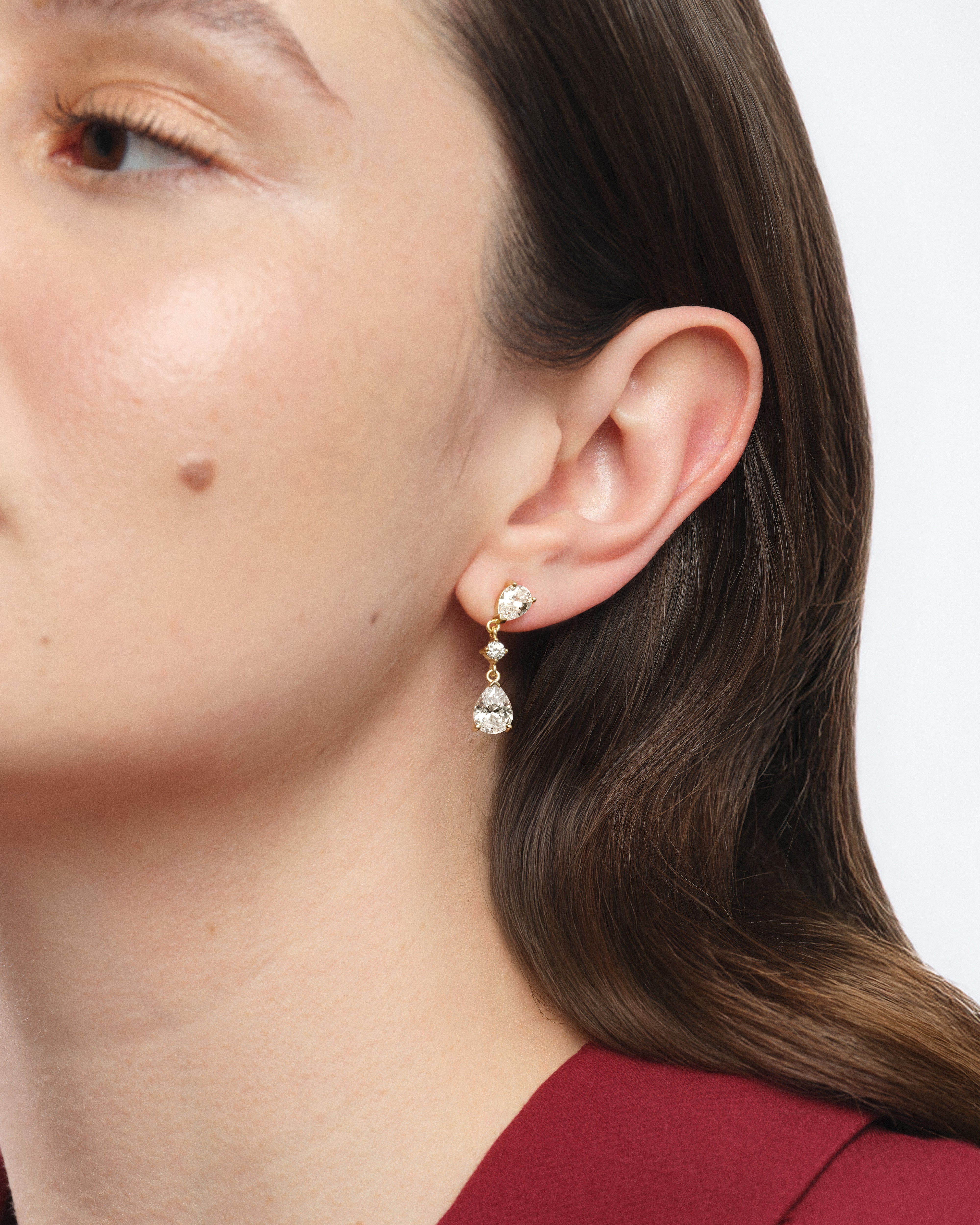Teardrop Sparkle Drop Earrings