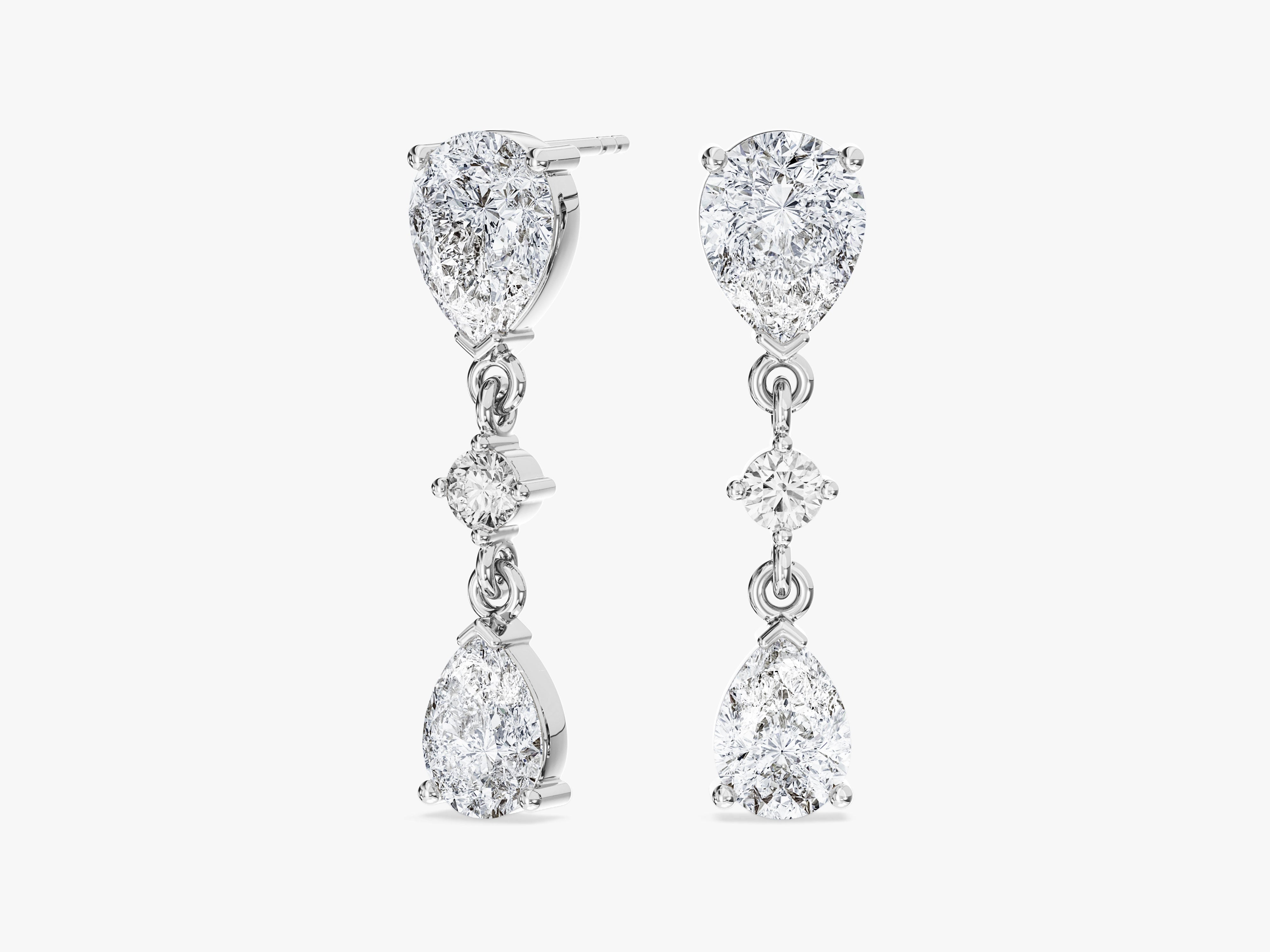 Teardrop Sparkle Drop Earrings