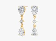 Teardrop Sparkle Drop Earrings