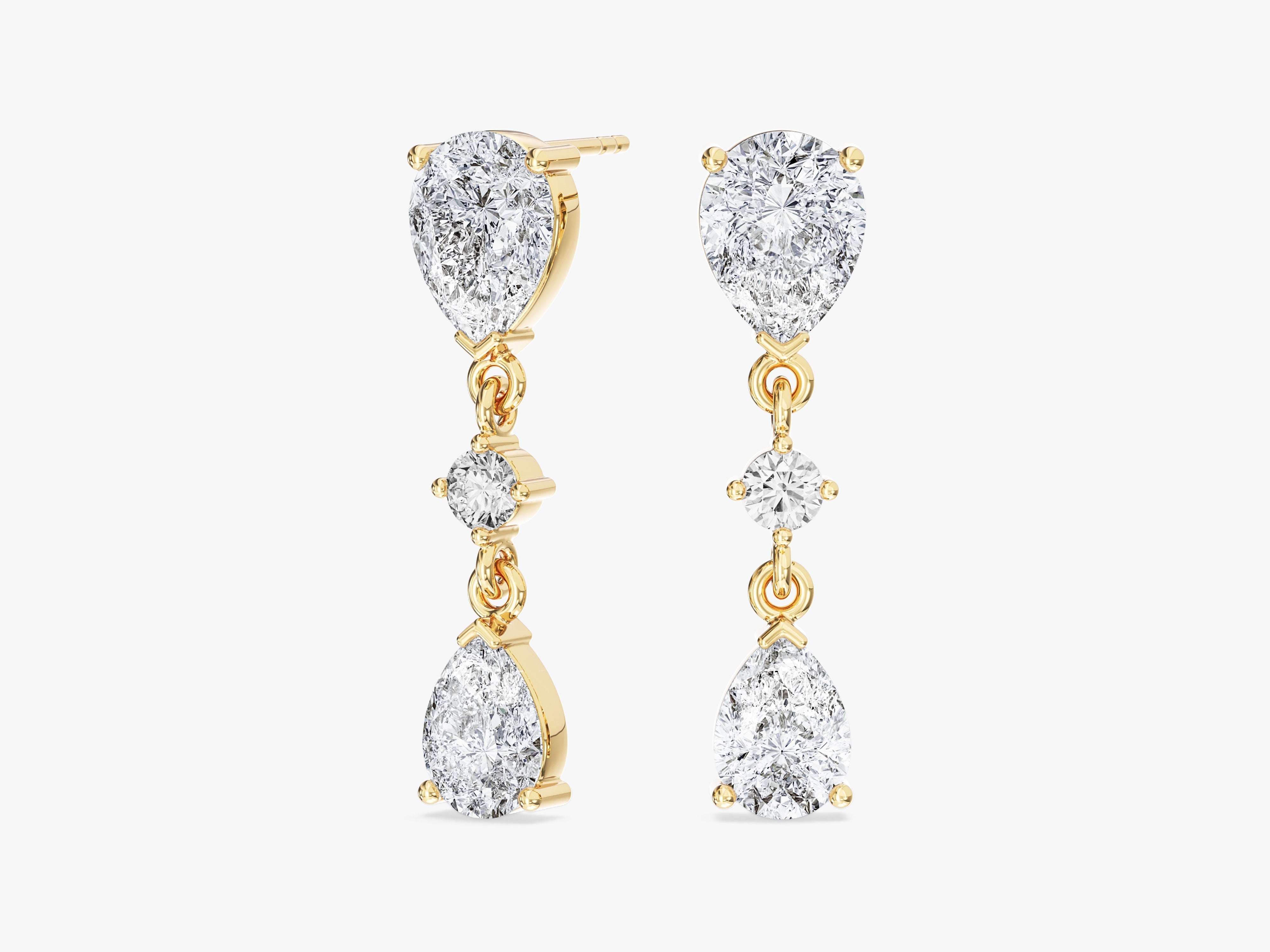 Teardrop Sparkle Drop Earrings